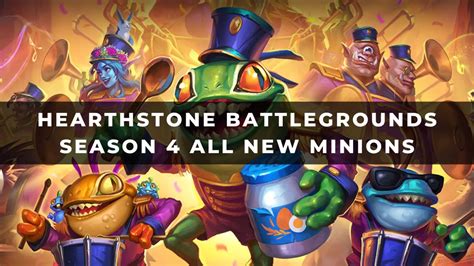 electric synthesizer battlegrounds|Hearthstone Battlegrounds Season 4 All New Minions.